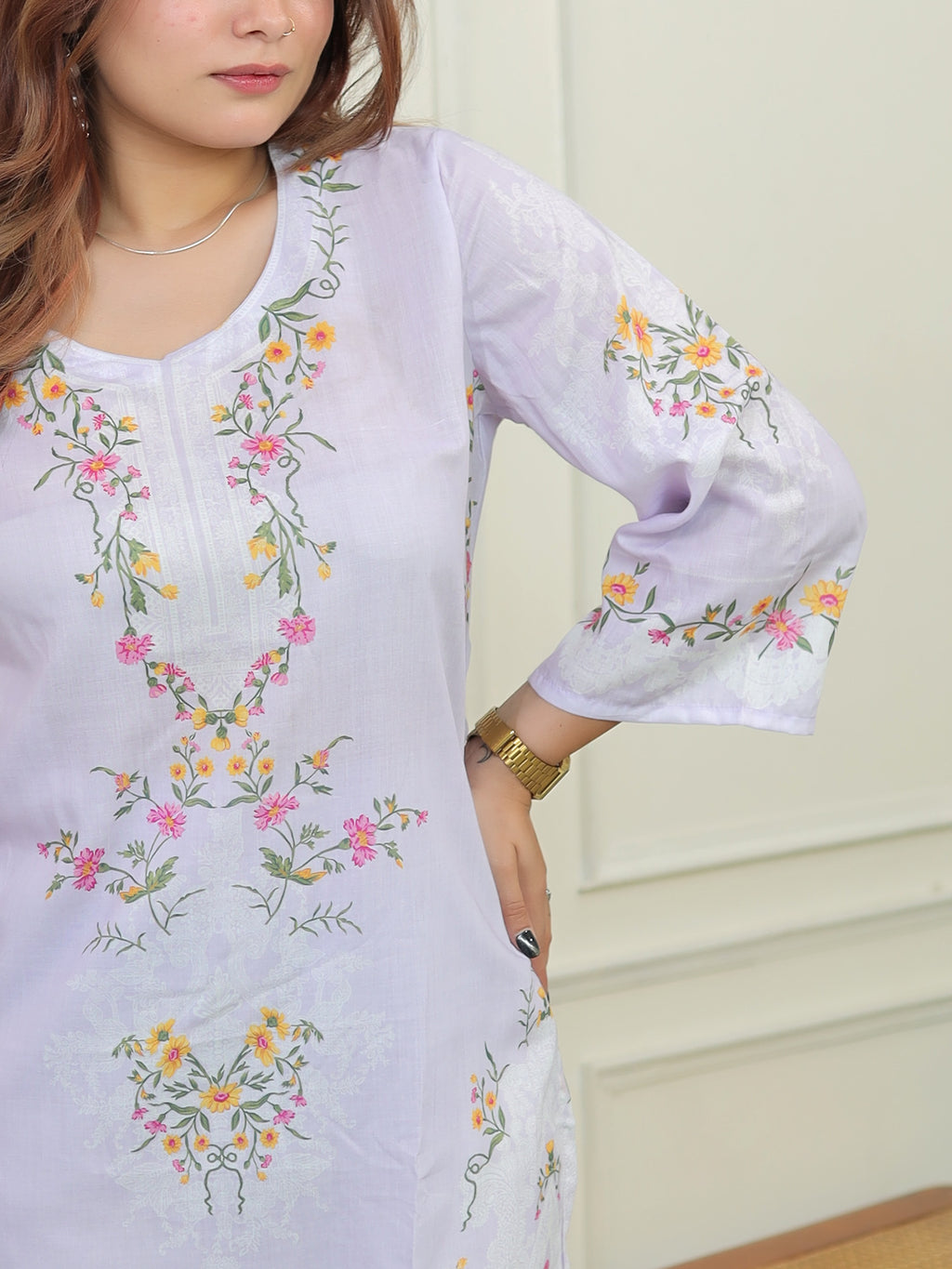 Lilac Mulmul Co-ord Set