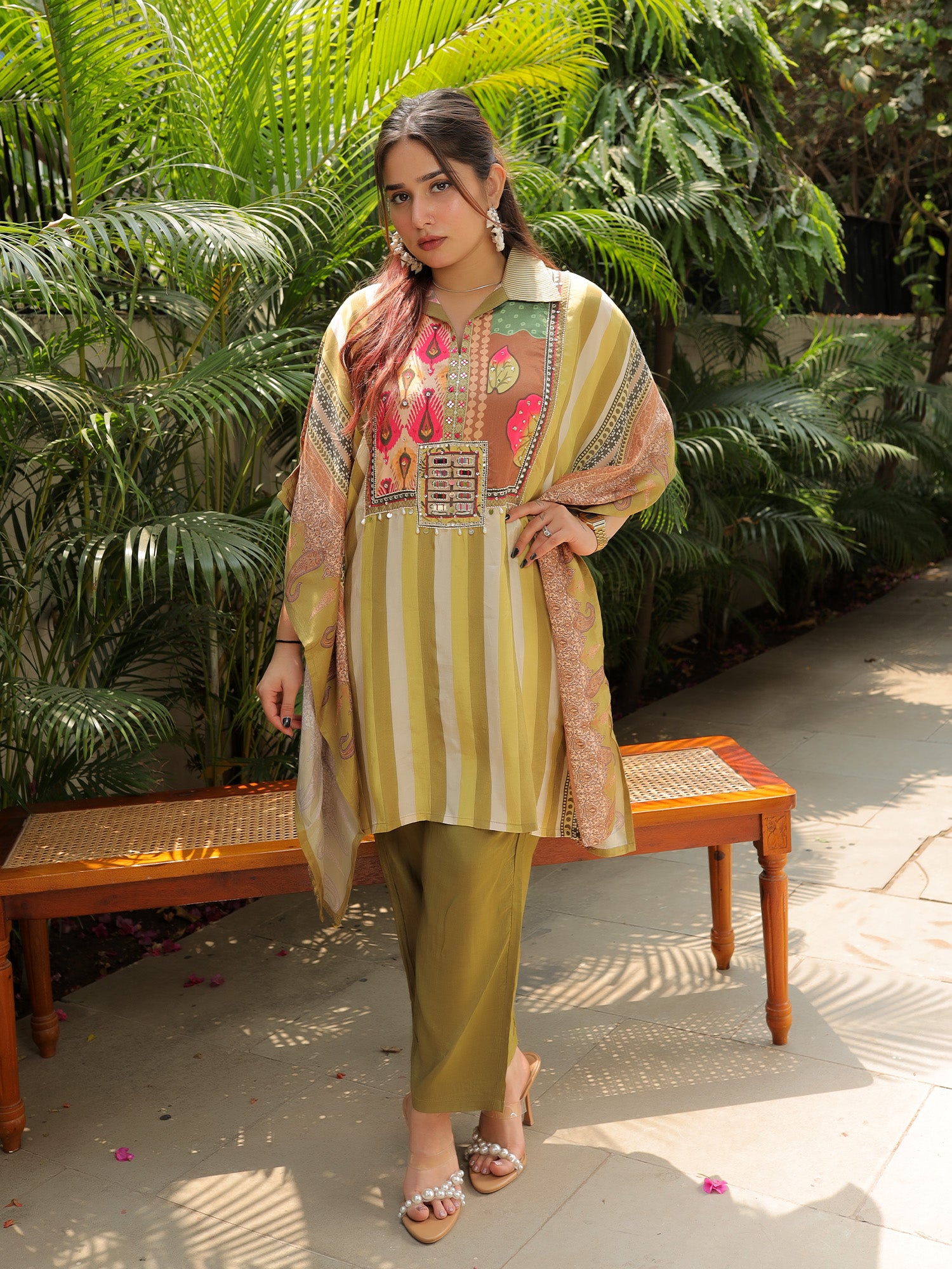 Multi Muslin Kaftan set