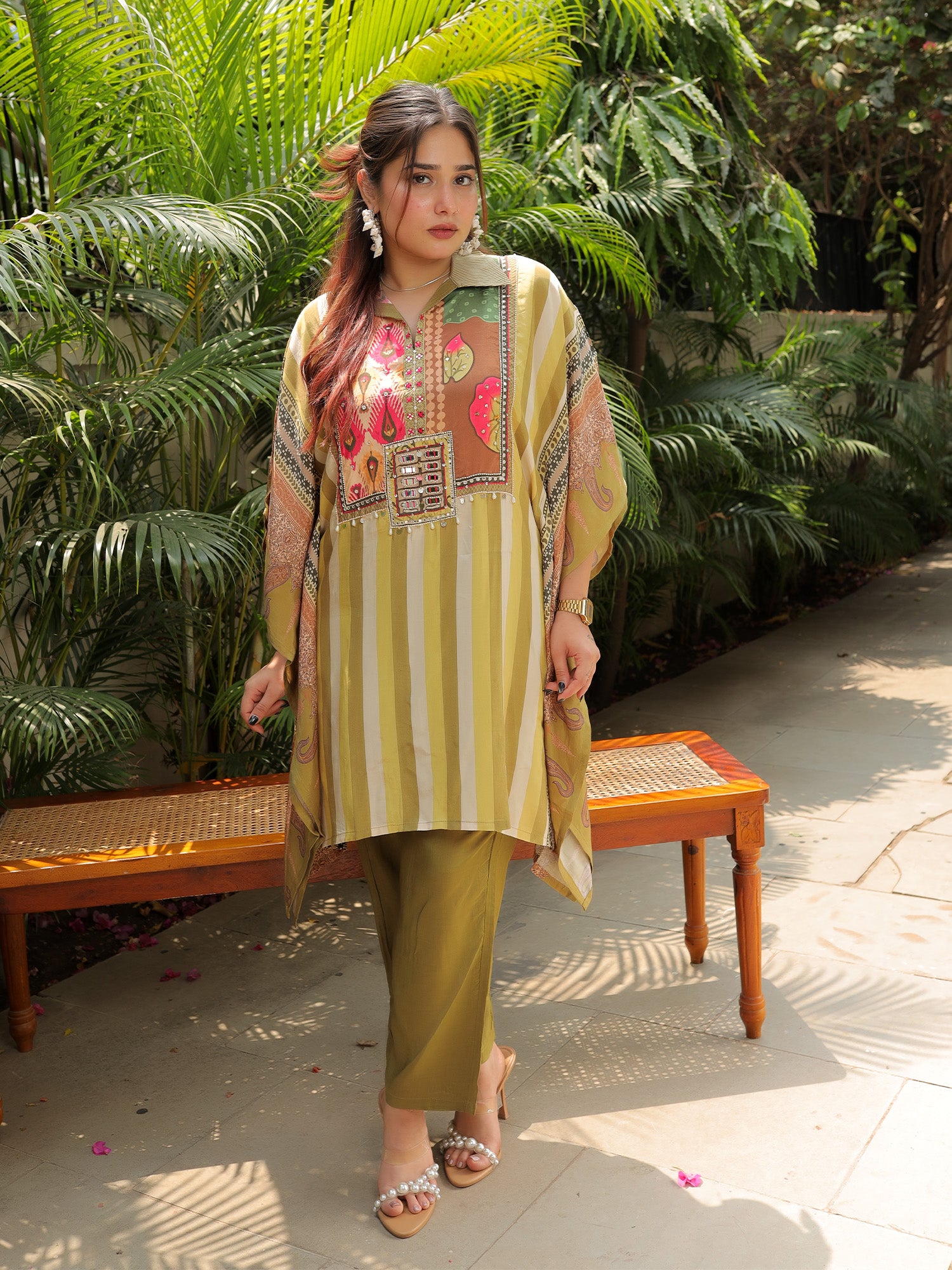 Multi Muslin Kaftan set