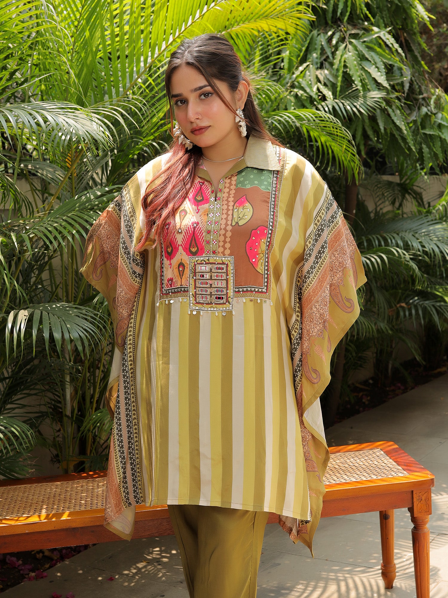 Multi Muslin Kaftan set