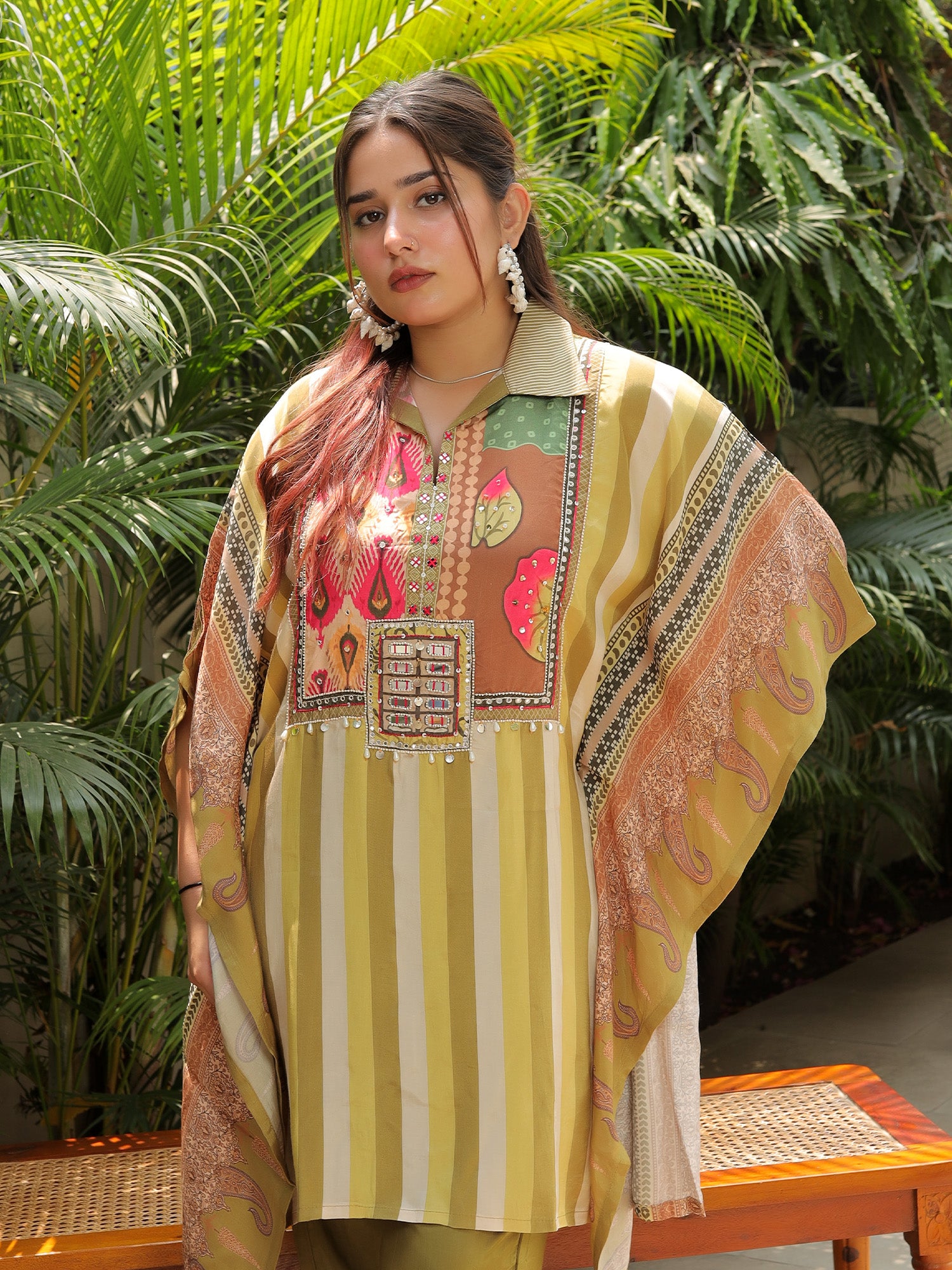 Multi Muslin Kaftan set