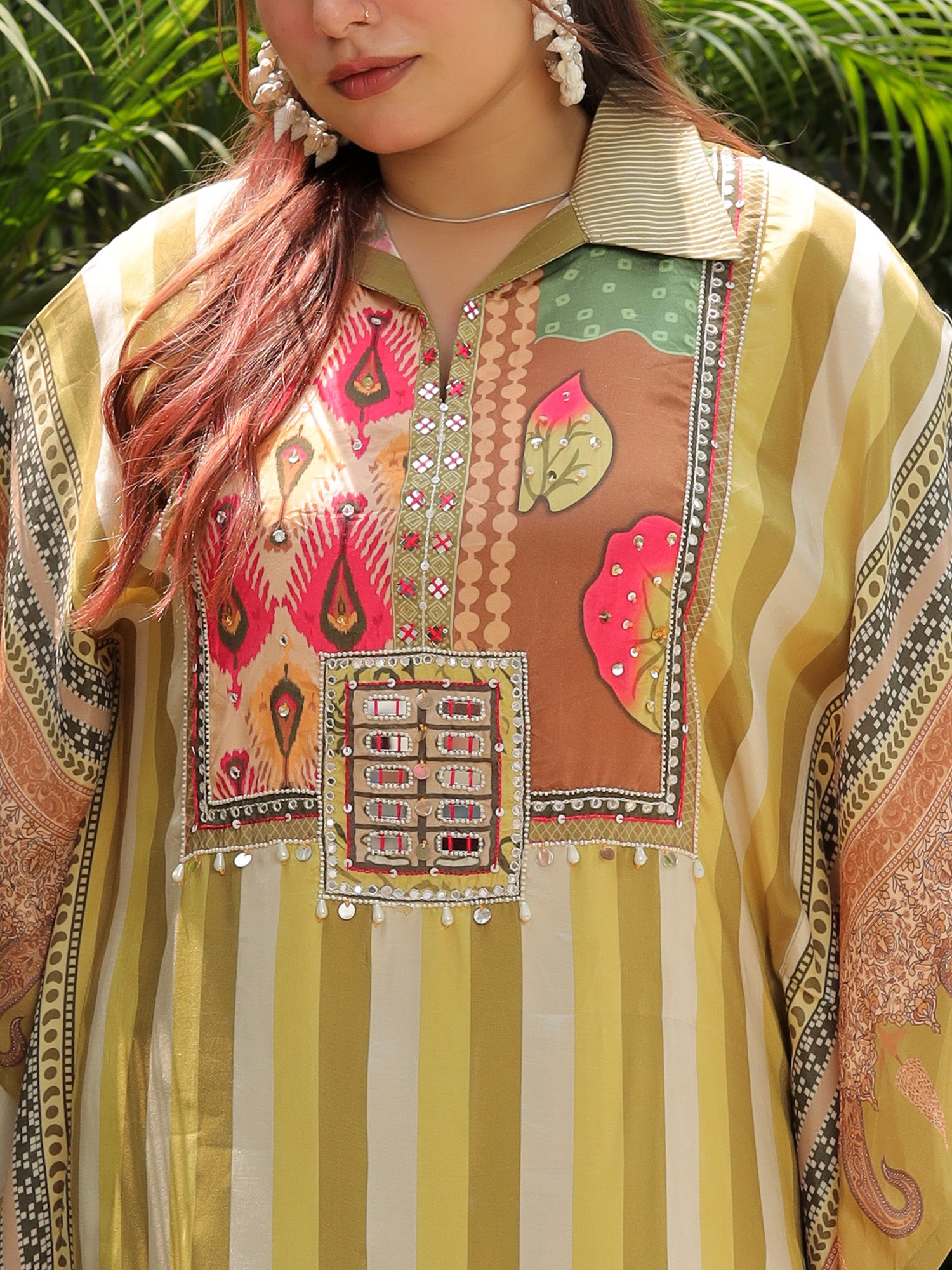 Multi Muslin Kaftan set