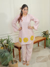 Powder pink yellow patch set