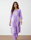 Lavender Cotton Kurta Set