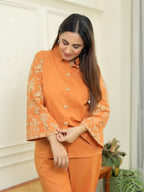 Rust Embroidered Set