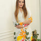 White Khadi flower print set