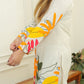 White Khadi flower print set